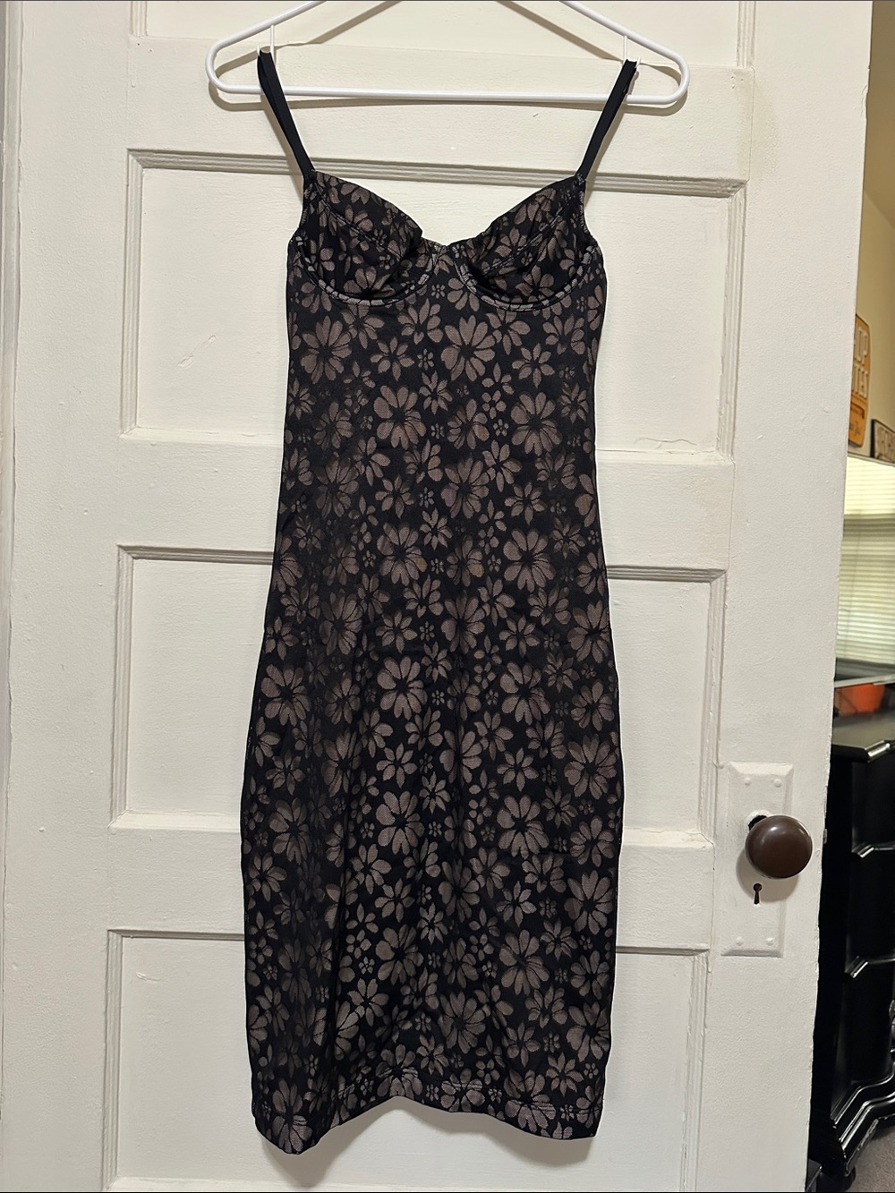 Victoria's Secret Black Lace Floral Slip Dress